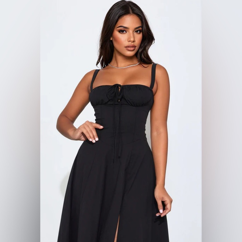 Black Fashion Nova Juniper Maxi Dress
